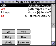 The userlist window