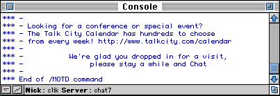 The console